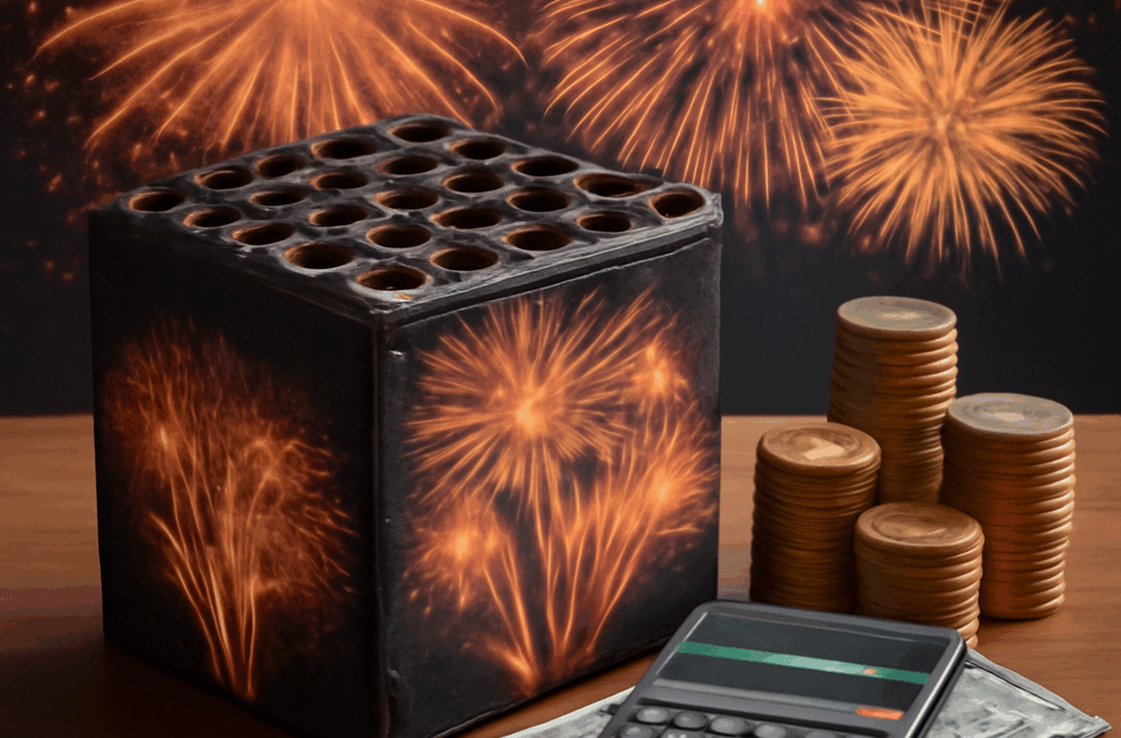 Ullustration af batterier fyrværkeri