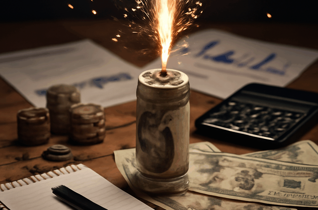 Ullustration af fontæne fyrværkeri