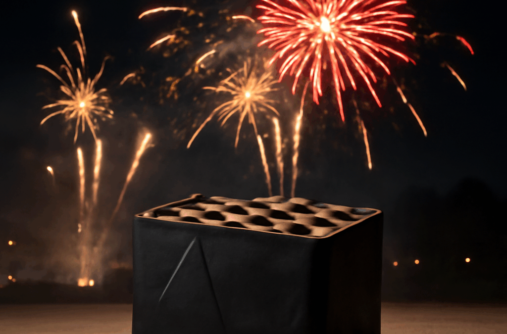 Ullustration af fyrværkeri batteri hvordan