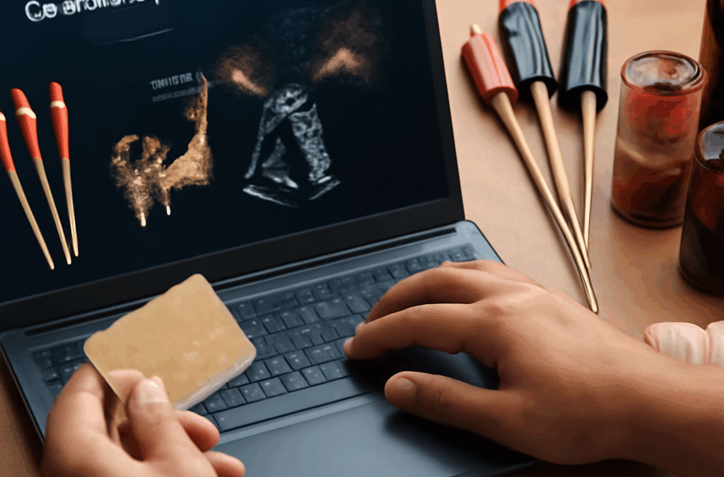 Ullustration af fyrværkeri online