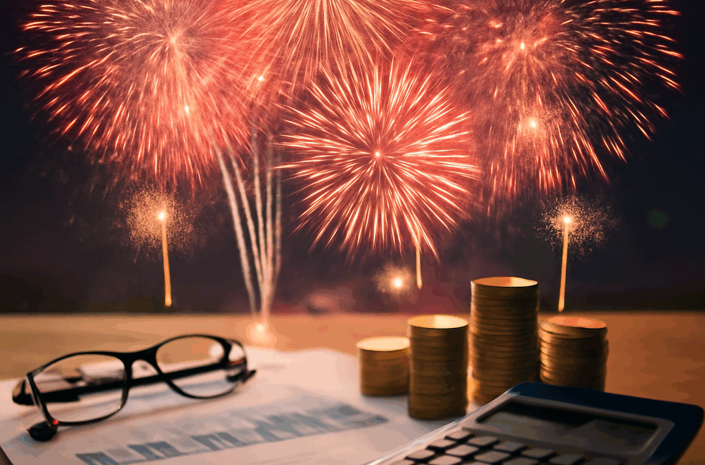 Ullustration af fyrværkeri opvisning