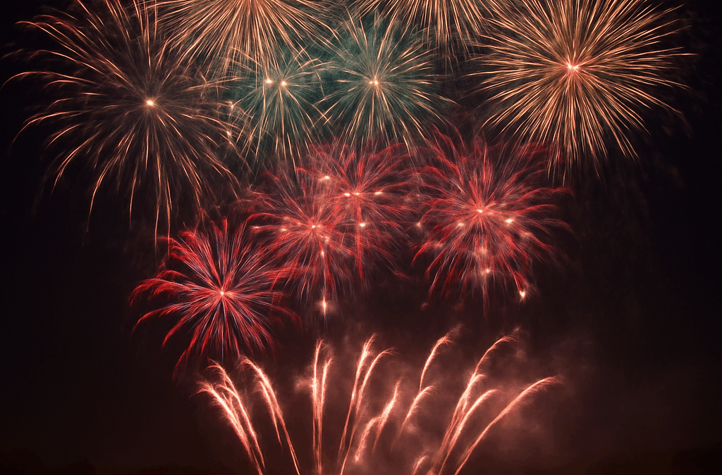 Ullustration af fyrværkeri show