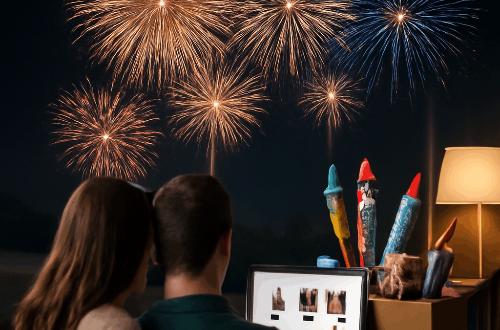 Ullustration af køb fyrværkeri online