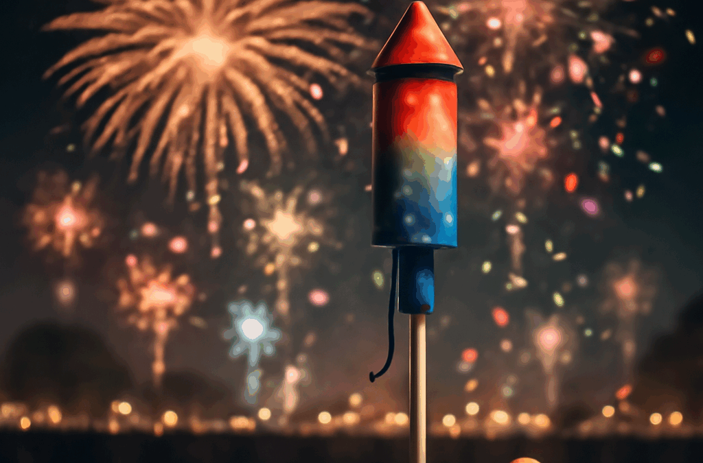 Ullustration af nytårs raket