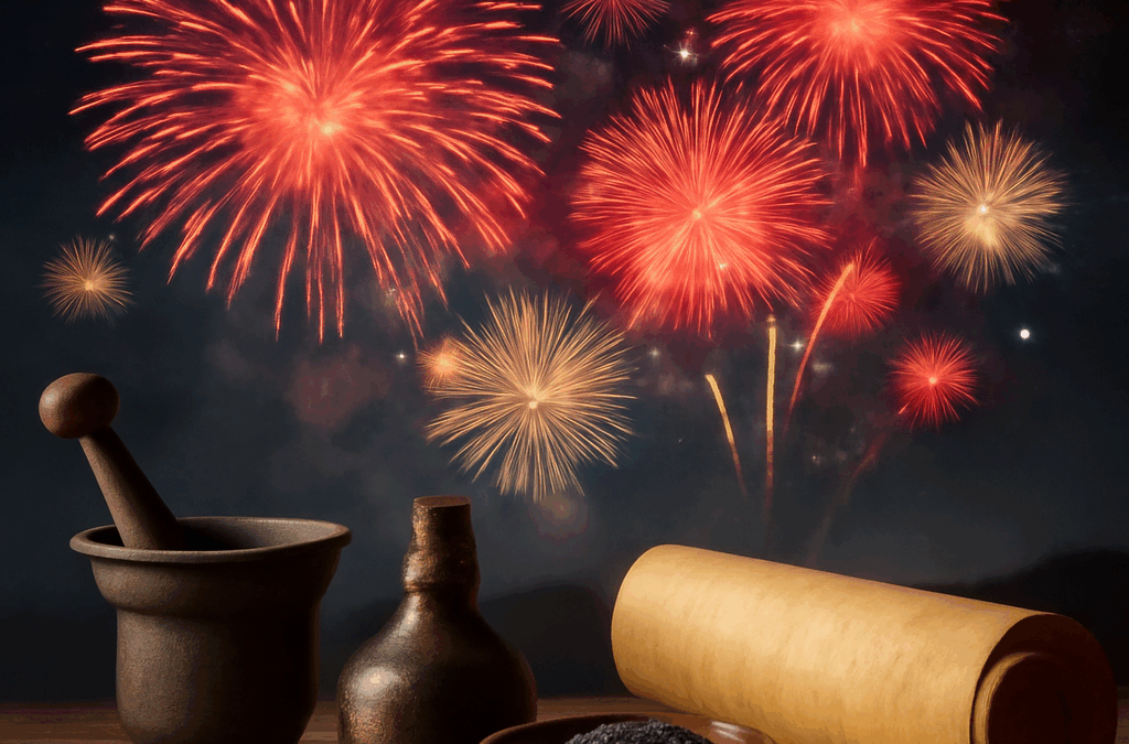 Ullustration af nytårskrudt