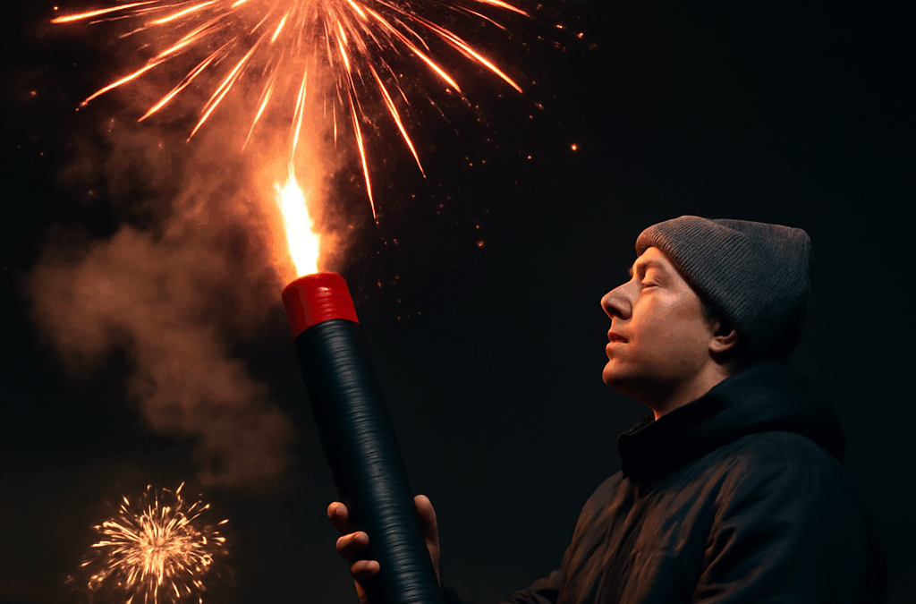 Ullustration af store bomberør